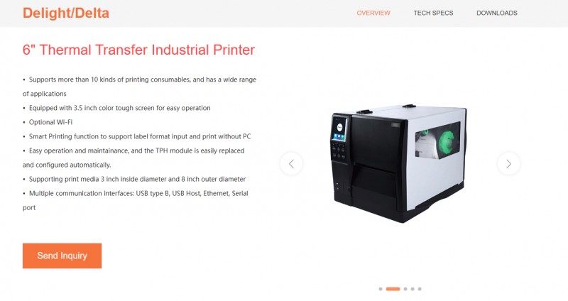 pg电子Delight工业热转印打印机